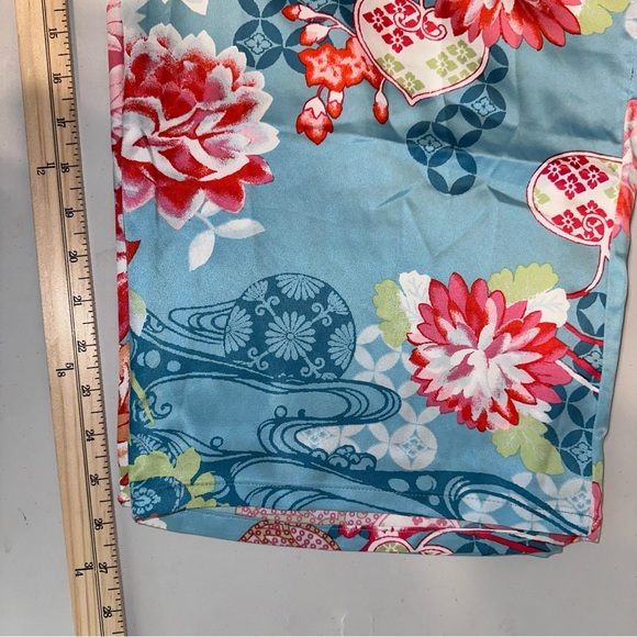 N by Natori Sakura Satin Pajama Set Sz 2X Mandarin Collar Excellent Condition - Picture 15 of 16